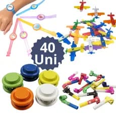 40 Mini Brinquedos Lembrancinha de Aniversário Mimos Dia das Crianças