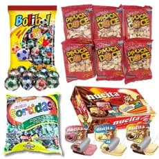 80 Itens P/ Sacolinha Surpresa Festa Infantil Doces Guloseimas