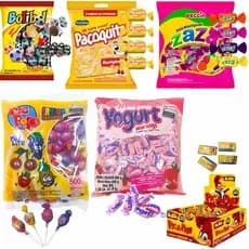Kit 30 Sacolinha Festa Decoração 180 Doces Guloseimas Mimos