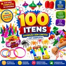 Kit 100 Mini Brinquedos Aniversário Festa Lembrancinha Saquinho Surpresa Dia das Crianças Infantil
