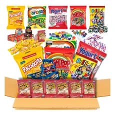 Kit Festa Infantil 30 Sacolinhas 210 Doces Guloseimas Mimos
