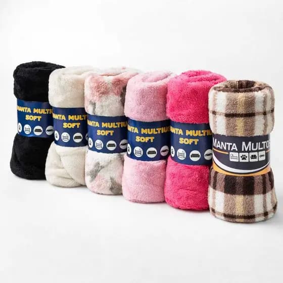 Mantinha Multiuso Soft Manta Para Pet Cobertor/Coberta para Gato e Cachorro Estampada/Lisa 1,10x0,90