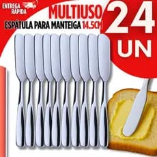 Kit Espátulas Premium em Aço Inox Ideal para Manteiga, Patês e Cremes Utensílios Espátula Inox