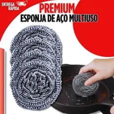 Esponja Aço Lava Louça Não Enferruja Limpeza Pesada Bucha Palha de Aço Panela Gordura Cozinha