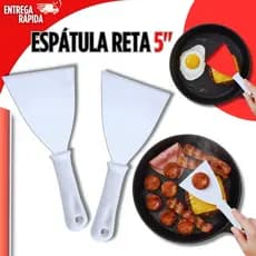 Espátula Reta 5" Premium Chapa Hambúrguer Lanchonetes Churrasco Limpeza Utilidades Variáveis