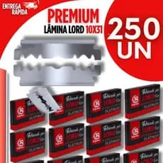 Combo 250 Peças Lâminas duplas Para Barbear, Lord Platinum Profissional Premium Barbearia Soft