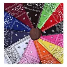 Kit Bandana Lenço Estampado Moda Unissex 55X55Cm Adulto Escolha as Cores
