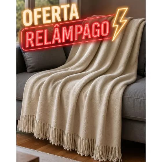 Manta Para Sofá Pop 100% algodão 2,20x1,50 M Durável Protetora Decorativa Envio Imediato