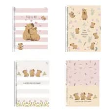 Caderno universitário Espiral Capivara Caderno 10 Matérias Caderno 1 Matéria