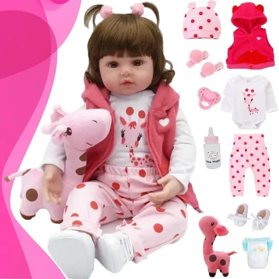 Bebe Reborn Silicone Pode dar banho Marca New Happy