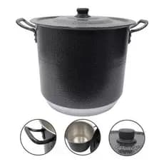 Panela Caldeirão Industrial Grande Para Feijoada N30  Preto