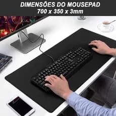 Mouse Pad Gamer Extra Grande 3mm Borda Reforçada
