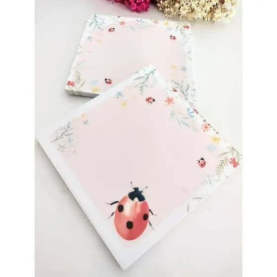 Bloco de Joaninha bloquinho de anotação bloco de notas fofo kawaii
