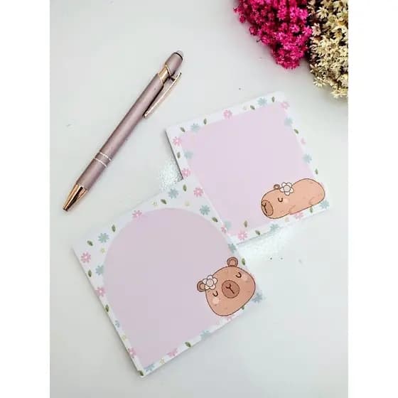 Bloquinho de notas CAPIVARA bloquinho de anotações bloco capivara fofa