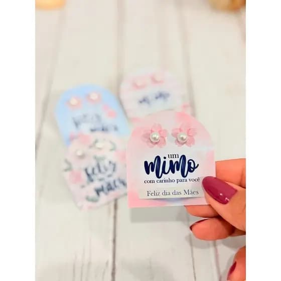 100 card com brinco dia das mães lembrancinha mãe cartão dia das mães