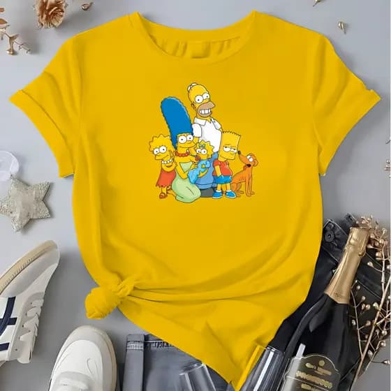 Camiseta Unissex Desenho Familia Simpsons Blusa 100%Algodão