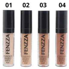 Corretivo Líquido Matte Fenzza Alta Cobertura 4ml    KIT 4 UNIDADES