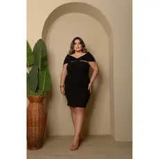 vestido preto justo plus size e vermelho tubinho moda feminina veste ate manequim 52