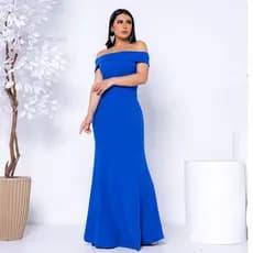 vestido longo feminino festa casamento civil formaturas eventos aniver ombro a ombro sereia bojo cores