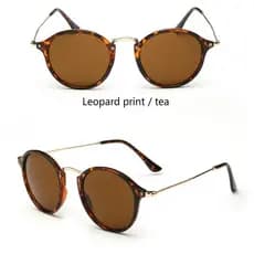 Óculos De Sol De Sol Redondos Espelhado Com Revestimento Retrô Vintage Para Masculino E Mulheres