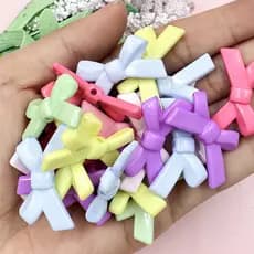 50 Pçs 20.4 * 34.2mm Colorido Acrílico Sólido Arco Contas Soltas Para Pulseira Colar Fazendo Acessórios De Jóias DIY