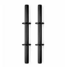 Par de Brras 40cm - Pretas Ocas em Aço Reforçado Ideais para Treino Fitness Em Casa ou Academia