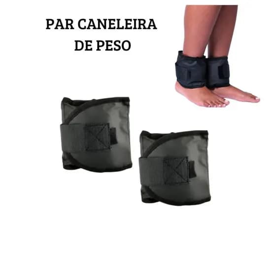 Caneleira de Peso 1 Kg a 5 Kg - Par Tornozeleira Treino Exercício Crossfit Academia Musculação
