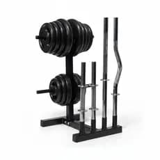 Suporte De Academia Organizador 300kg Profissional De Barras E Anilhas