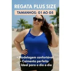 Regata Básica Cavada Plus Size Feminina G1 ao G5 – Confortável, Fresquinha, Tecido Leve, Ideal para o Verão