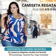 Regatão Plus Size Estampadas - G1 ao G5
