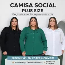 Blusas Sociais Femininas Plus Size Branca