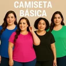 Camiseta Básica Plus Size Feminina G1 ao G5 – Conforto e Estilo para o Dia a Dia