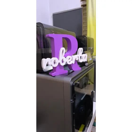 💜 Letreiro Personalizado 3D - Letra Inicial + Nome (Design Exclusivo)