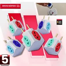 Adaptador de Tomada CUBO Benjamin universal 10A 20A 1/2/3/5 unidades Pino Maciço Resistente 4 Tomada