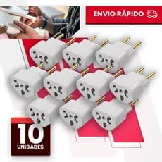 Adaptador De Tomada Bob Love 10/20a 250v T Universal Bob LOVE Alta Temperatura para Chapinha Cozinha