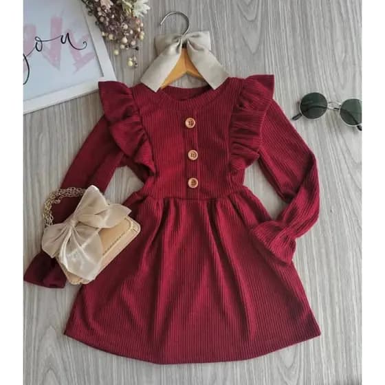 vestido infantil de  frio 2 a 1roupa de criança menina roupa de frio manga longa vestido arrumado conjunto criança