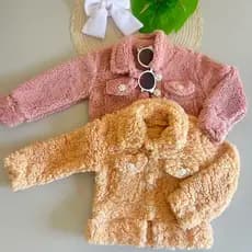 casaco infantil  de frio manga longa quentinho 4/6/8/10 anos roupa infantil menina