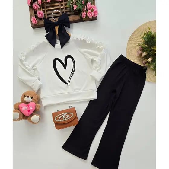 conjunto infantil  4 ao 12 menina roupa de criança