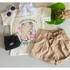 conjunto infantil  moda infantil roupa para menina criança arrumada
