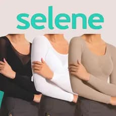 Kit Com 2 Camisetas Fio 40 Selene Manga Longa Lisa Segunda Pele Basica Feminina Adulta Inverno