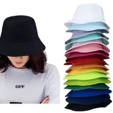 Chapéu Bucket Hat Lisos Boné Balde Pescador Praia Hip Hop Skate Verão Varias Cores
