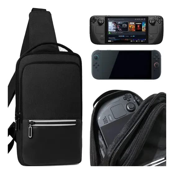 Bolsa Bag Case Mochila Transversal Steam Deck / Rog Ally / Switch V1 V2 Oled / Switch 2