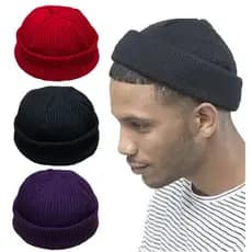 Touca Rap Docker Sailor de Lã Curta Rasa Curtinha Marinheiro Hipster