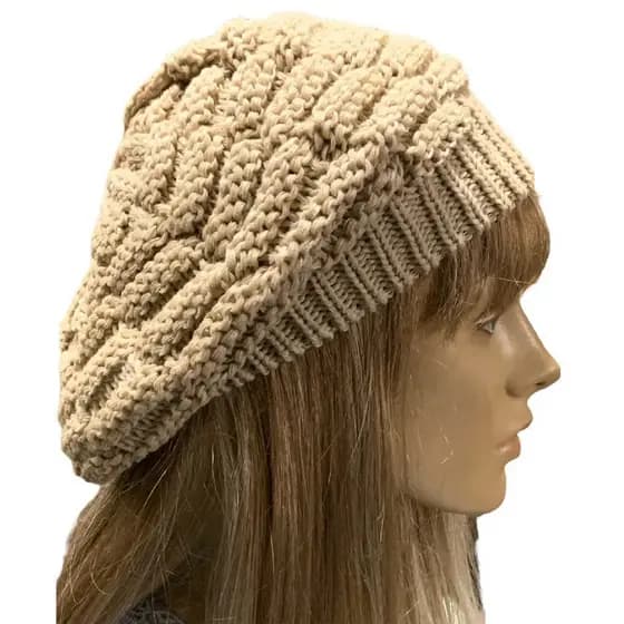 Touca Gominho Gorro Feminina Boina De Lã Toca Canelada
