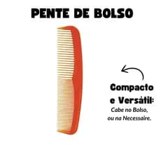 Pente Masculino Cabelo e Barba  Pente Multifuncional: Estilo e Cuidado para Todos os Homens