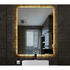 Espelho Led Sem Fio Luz quente, Espelho com Luz Com Led, A Bateria Vários Tamanhos Decoração Moderna
