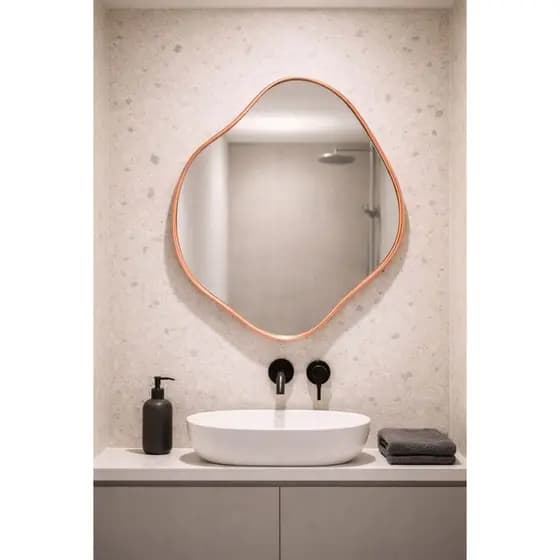 Espelho Orgânico com moldura 75x75 cm – Espelho Decorativo Moderno ,banheiro,sala hall pinterest