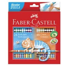 Lápis de Cor Bicolor 24 Lápis/48 Cores Faber-Castell