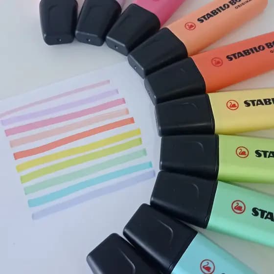 kit Marca Texto Stabilo Boss Pastel 10 cores