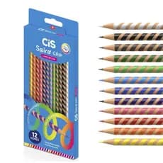 Lápis de Cor Spiro Grip 12 Cores - Cis